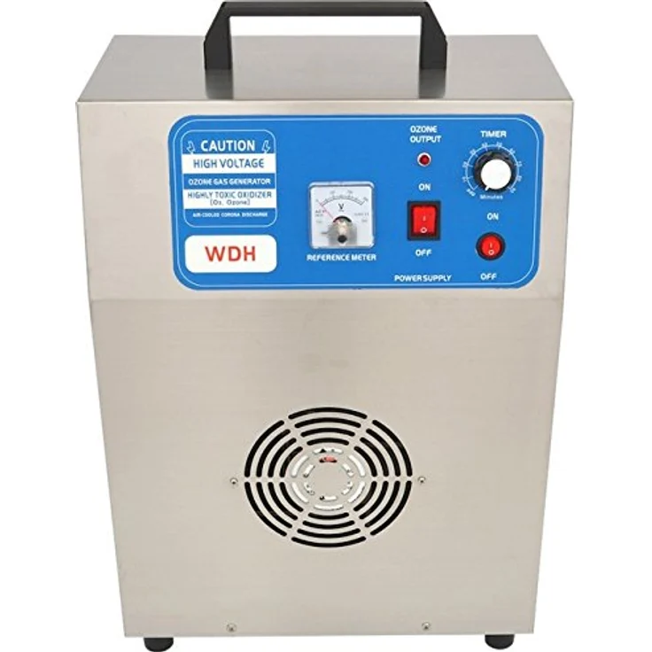 WDH Aktobis Profi Ozongenerator, Ozonisierer WDH-AP005 (5.000 mg/h) - starke desinfizierende Wirkung, Edelstahlrahmen mit Tragegriff – Bild 2