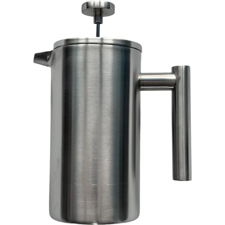 MediMuc Thermo French Press Fine 0,7L - Genießen Sie länger heißen Kaffee in stilvoller Eleganz - doppelwandig und aus hochwertigem Edelstahl - außen blank – Bild 1