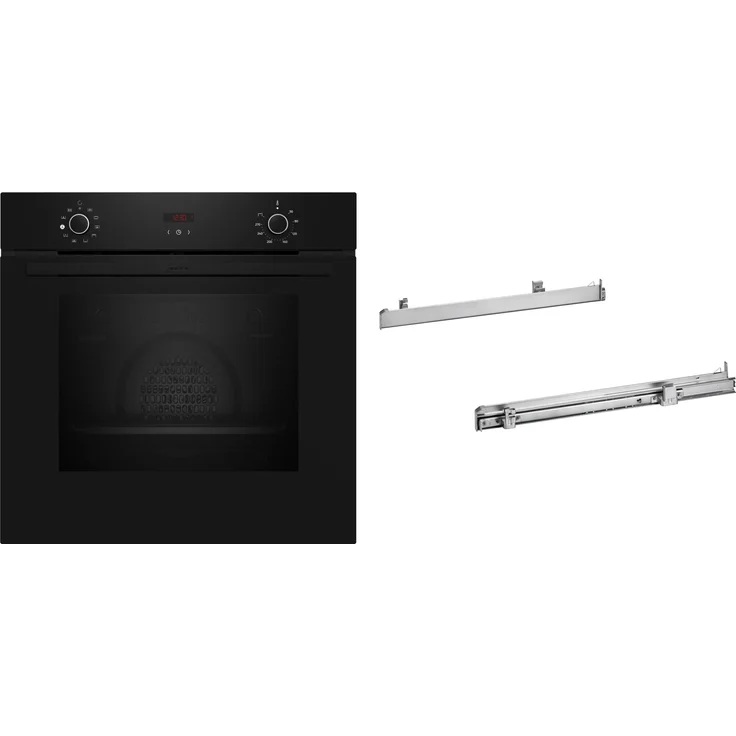 Neff BMK120KBS Einbaubackofen mit Dampfunterstützung und AutoClean, 60 x 60 cm, Schwarz