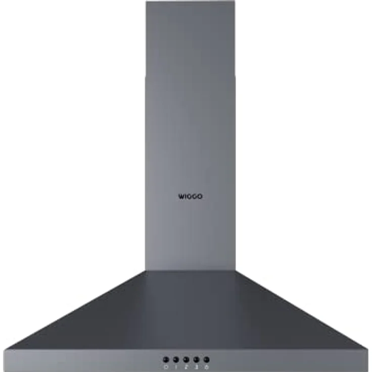 Wiggo Dunstabzugshaube 60cm I Wandhaube für Abluft oder Umluft Dunstabzug 300m³/h mit LED-Beleuchtung & 3 Leistungsstufen I Wandhaube inkl. Fettfilter & 2x Kohlefilter I Abzugshaube Grau – Bild 1