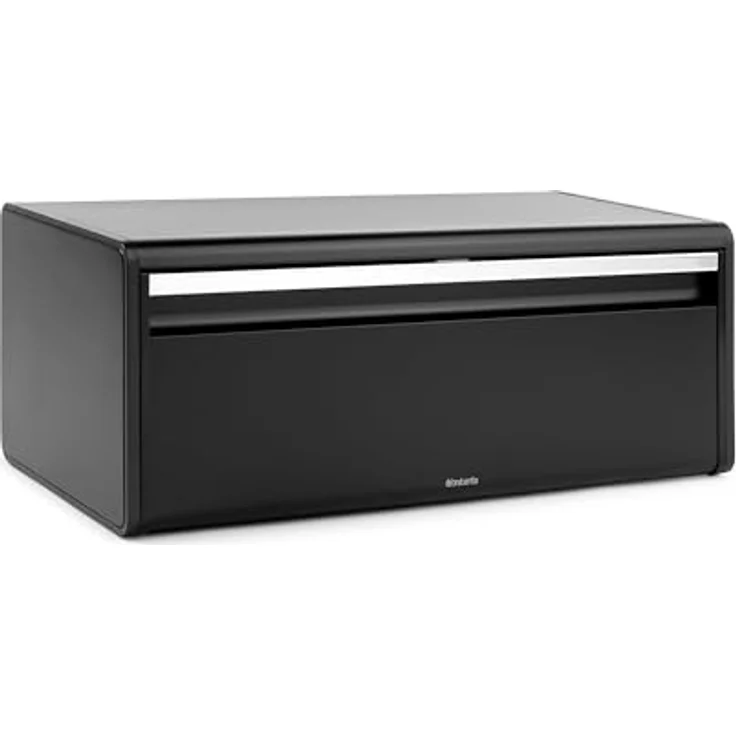 Brabantia Klappbrotkasten, große Aufbewahrungsbox für Brot & Backwaren, platzsparendes Design zur Wandmontage, mattschwarz – Bild 2