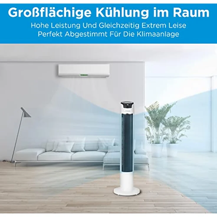 Midea FZ10-16AR Turmventilator, 60° Oszillation, Fernbedienung – Bild 3