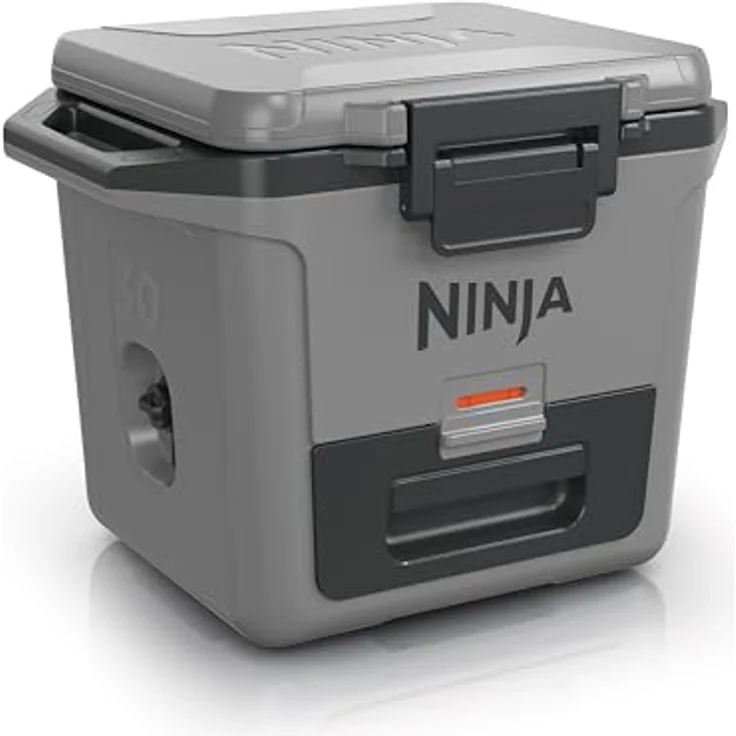 Ninja FrostVault Hard Cooler 28L, isoliert, hält Eis bis zu 6 Tage, Trockenaufbewahrungsschublade, 48 Dosen, Schiefergrau – Bild 1