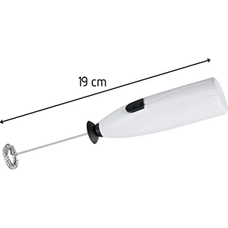 FACKELMANN Milchschäumer, Quirl mit Funktionsteil aus Edelstahl, Küchenhelfer zur Herstellung von Milchschaum (Farbe: Silber-Weiß), Menge: 1 Stück – Bild 4