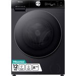 Hisense WF7S1247BB Waschmaschine Frontlader 12 kg 1400 RPM Schwarz, Inverter Motor, RainDrop Trommel