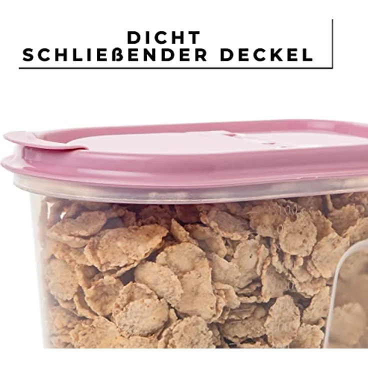 Centi 4er Set Vorratsdosen, transparent mit Klappdeckel, stapelbar, für Mikrowelle und Spülmaschine geeignet – Bild 3