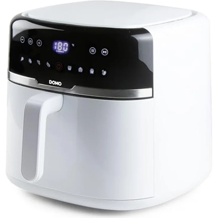 DOMO DO1148FR Deli-fryer/Heißluftfritteuse - 8 L - 1800 W - Weiß, Heißluft-Fritteuse mit Touch-Bedienung und 8 automatischen Programmen – Bild 2