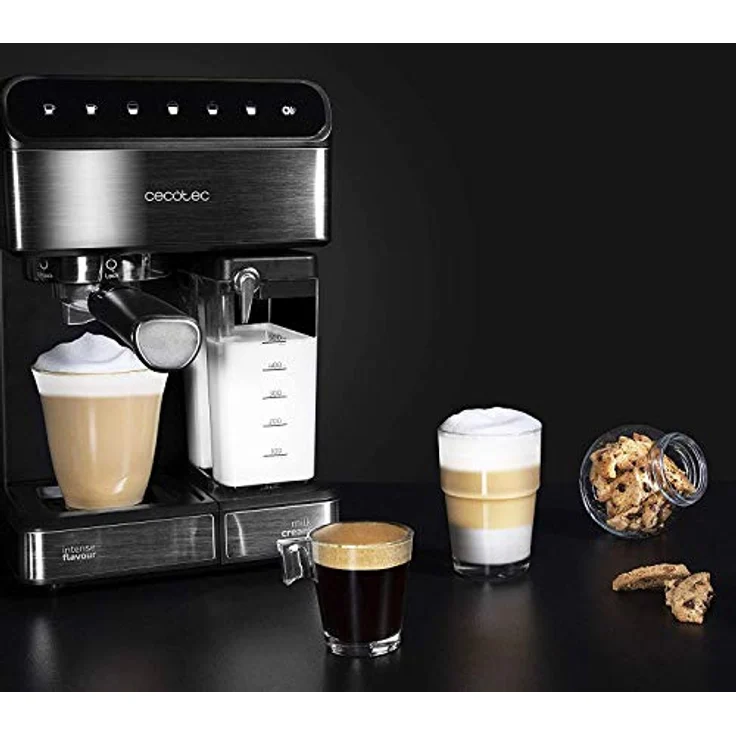 Cecotec Power Instant-ccino 20 Touch Kaffemaschine. Siebträger, 20 bar Druck, 1'4 L Wassertank, Milchbehälter,Touch-Bedienung, 1350 W – Bild 4