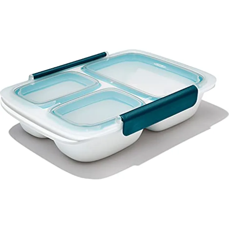 OXO Good Grips Prep & Go-Behälter mit Unterteilung und einem Fassungsvermögen von 970 ml