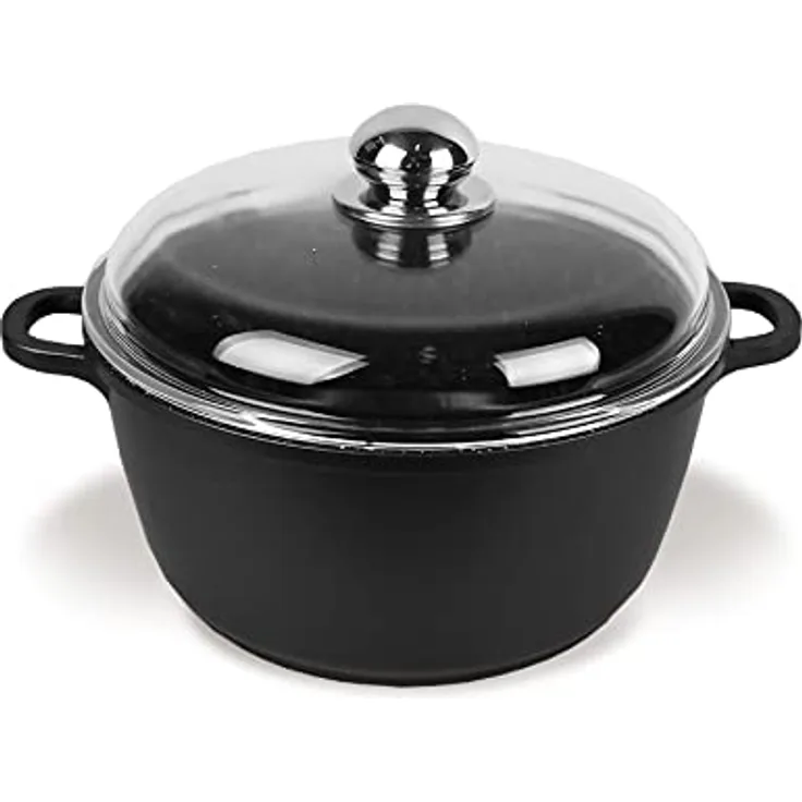 Feel Maestro Garnek aluminiowy z powłoką granitową, MR-4620C, czarny/srebrny