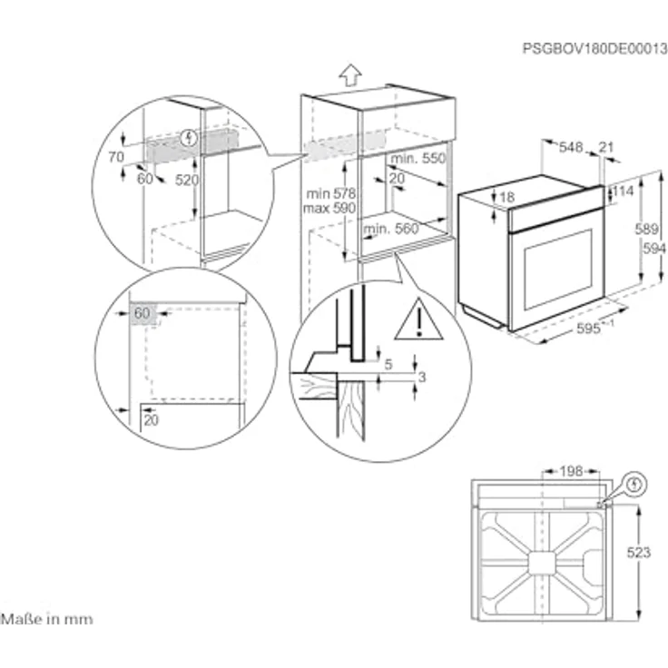 AEG NBU5P40SK SurroundCook® Pyrolyse Backofen Schwarz, 9 Beheizarten, 45 Automatikprogramme, MaxiKlasse – Bild 5