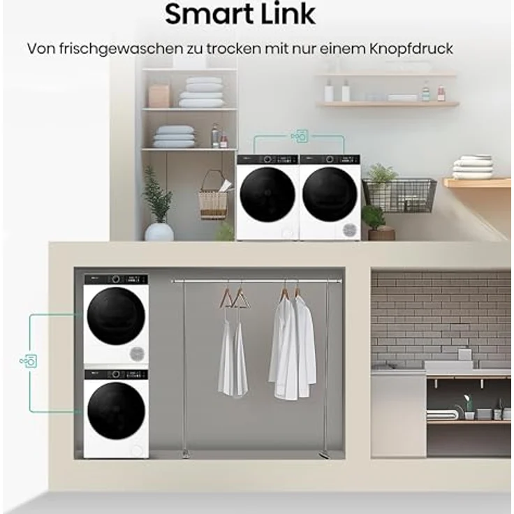 Hisense DH3I802BWCD Wärmepumpentrockner, 18 Programme, QuickDry, Auto Dry Sensoren, Anti-Allergie, LED-Farbdisplay – Bild 11