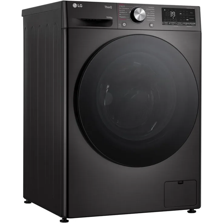 LG Waschtrockner Serie 7 W4WR70X61, 10 kg Waschen, 6 kg Trocknen, 1400 U/min, Vollwasserschutz, AquaStop, Nachlegefunktion, Schwarz