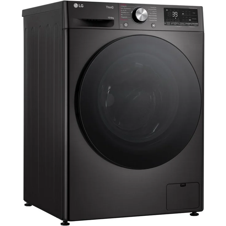 LG Waschtrockner Serie 7 W4WR70X61, 10 kg Waschen, 6 kg Trocknen, 1400 U/min, Vollwasserschutz, AquaStop, Nachlegefunktion, Schwarz