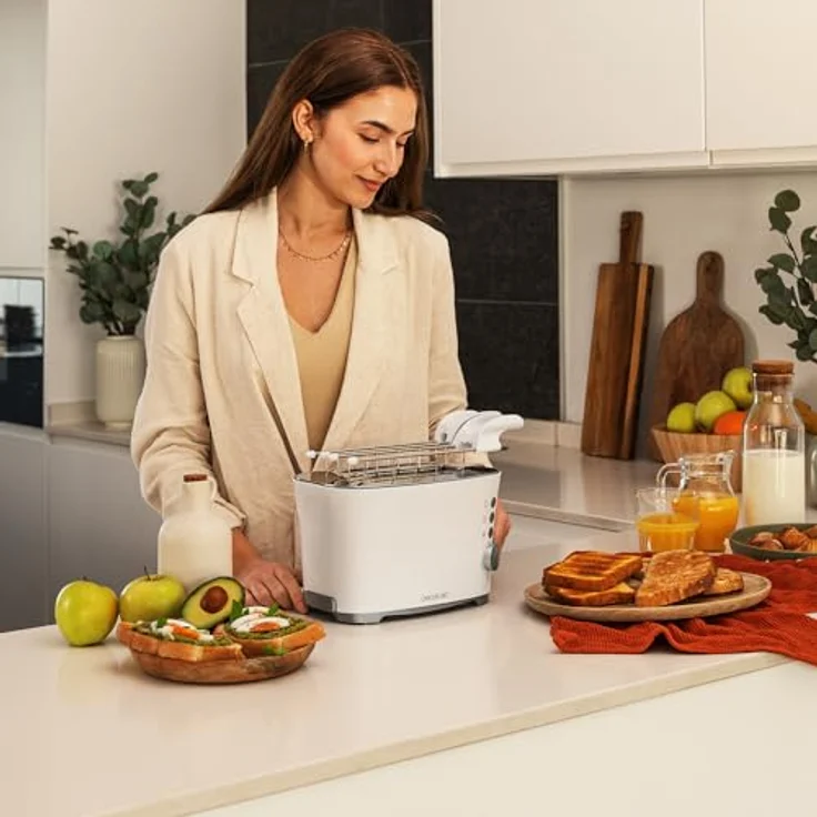 Cecotec Toast&Taste Double W, Vertikaler Toaster mit Doppelschlitz für 2, 650 W – Bild 3