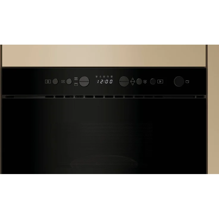 BAUKNECHT Einbau-Mikrowelle BMN14BK, Mikrowelle, 22 l, 3D-System, 750 W, schwarzes Glas – Bild 1