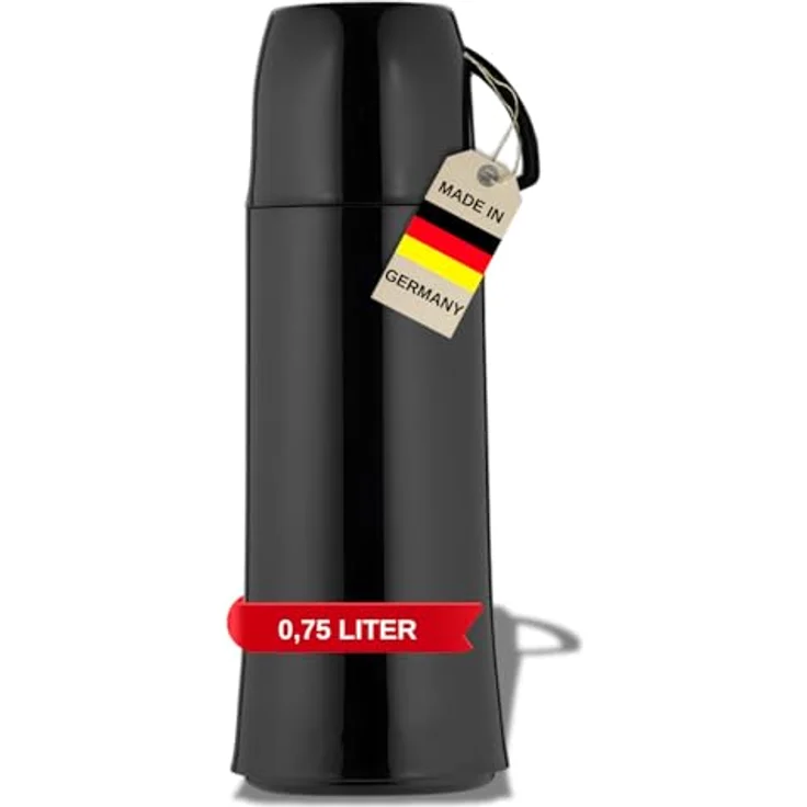 Helios Elegance Isolierflasche, Kunststoff, schwarz, 0,75 Liter – Bild 2