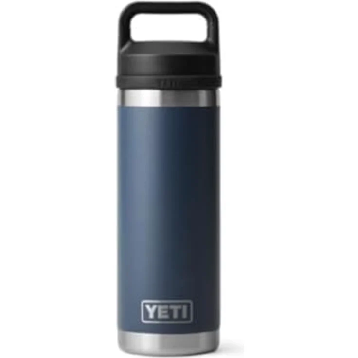YETI Rambler Flasche mit Chug-Verschluss, Edelstahl 18/8, navy, 532 ml, doppelwandige Vakuumisolierung, 100% leakproof, spülmaschinenfest – Bild 3