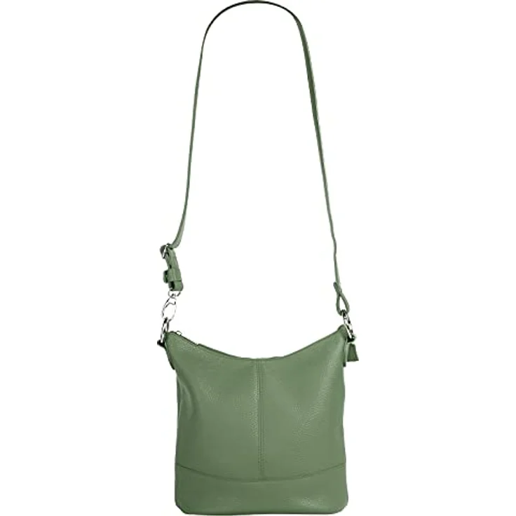 Cluty Umhängetasche, echt Leder, Made in Italy, verstellbarer Schultergurt, braun – Bild 8