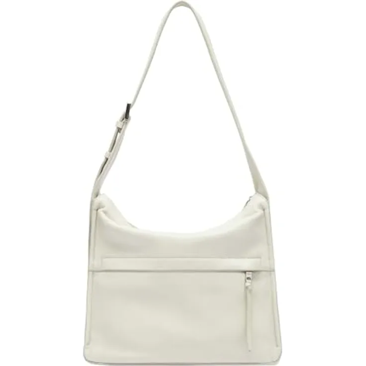 Liebeskind Berlin Sky Hobo Bag, Damen Handtasche aus natürlich genarbtem Leder, beige, mit verstellbarem Schultergurt und Reißverschlussfächern