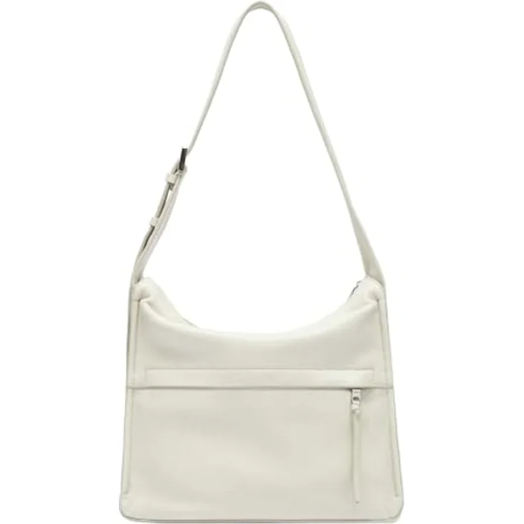 Liebeskind Berlin Sky Hobo Bag, Damen Handtasche aus natürlich genarbtem Leder, beige, mit verstellbarem Schultergurt und Reißverschlussfächern – Bild 1