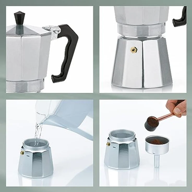 Kela 10590 Espressokocher, Für 3 Tassen, Aluminium, Italia – Bild 7
