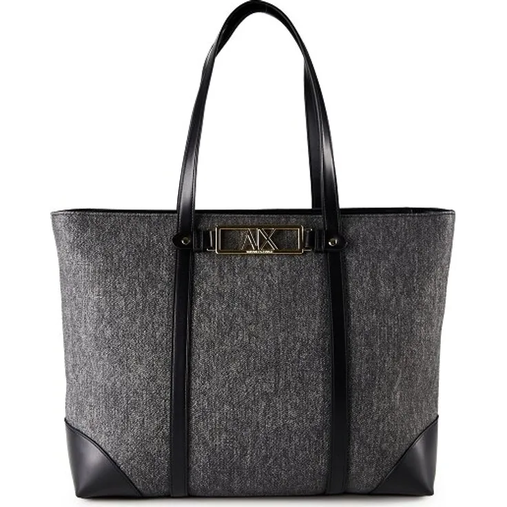 Armani Exchange Polly Shopper Tasche 30 cm, grau, 100% Polyester, 45 x 30 x 16 cm