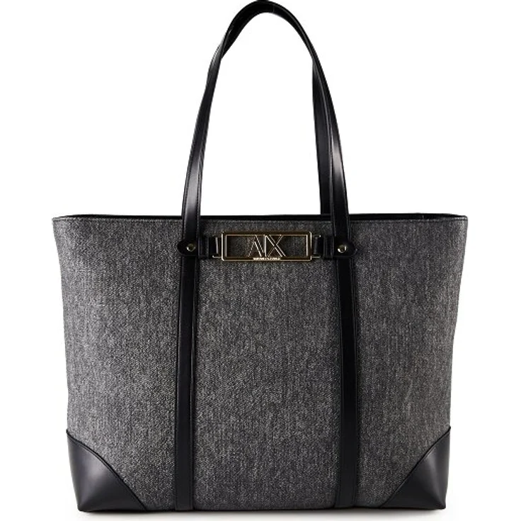 Armani Exchange Polly Shopper Tasche 30 cm, grau, 100% Polyester, 45 x 30 x 16 cm