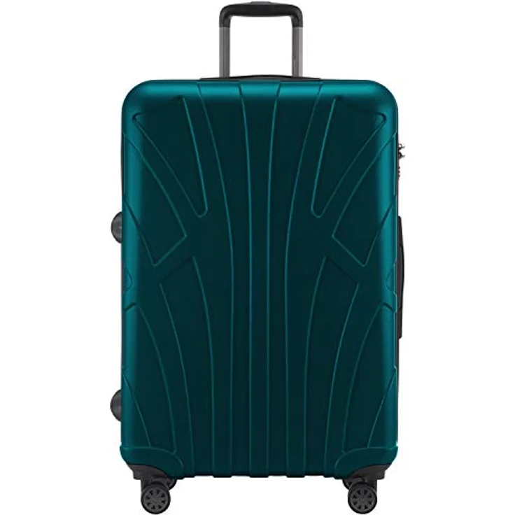 SUITLINE Hartschalen-Koffer 75 cm, TSA, 4 Doppel-Rollen, erweiterbares Volumen 119 Liter, türkis – Bild 2