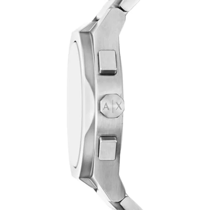 Armani Exchange AX4186, Chronograph Edelstahl Herrenuhr mit schwarzem Ziffernblatt, silber, 42 mm – Bild 4