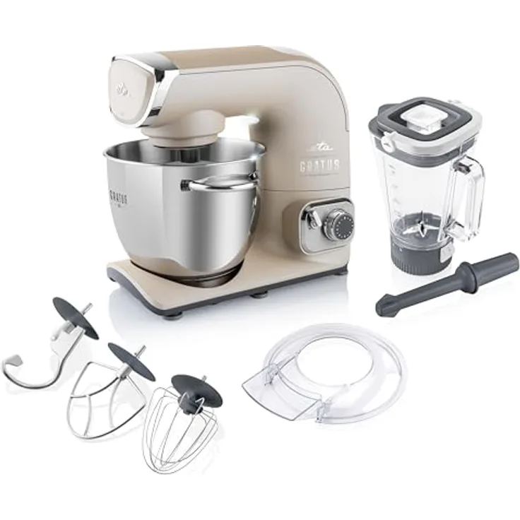 ETA Gratus EVO Smart Küchenmaschine I Vollmetall I 5.5 Liter Schüssel I 1500 Watt I Knetmaschine I Rührmaschine I Zubehör Paket inkl. Fleischwolf
