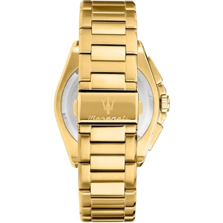 Maserati Velocita‘-Kollektion, Herrenuhr aus Stahl mit Chronograph, Analog, 43 mm, blau mit goldenen Details, wasserdicht bis 10 ATM – Bild 3