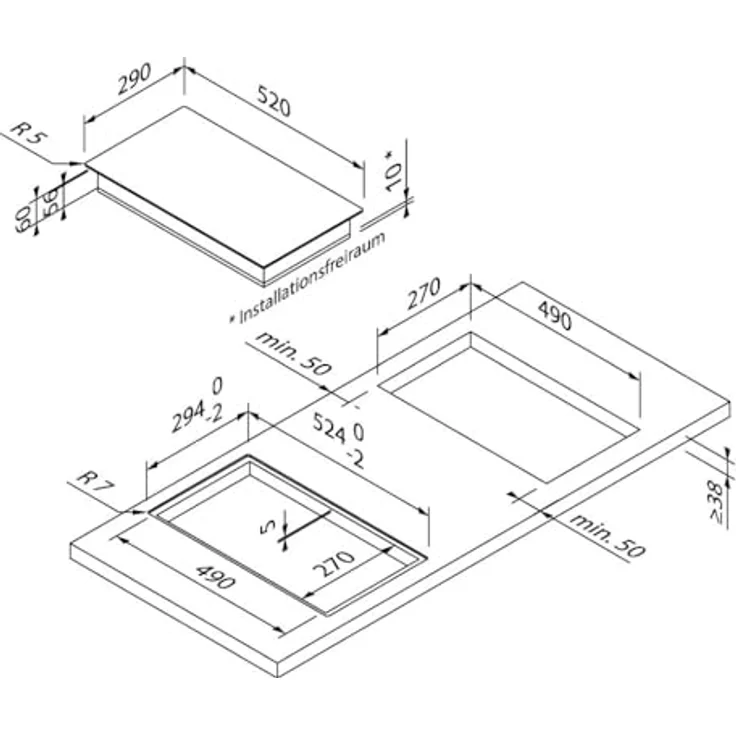 Vestel Induktionskochfeld 2 Zonen rahmenlos HTK66300, Touchcontrol-Steuerung, Boost Funktion, elegante Glaskeramikplatte – Bild 2