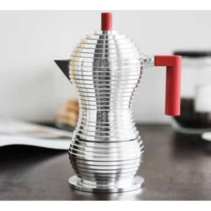 Alessi MDL02-3 R Kaffeekanne, Aluminium, rot – Bild 3