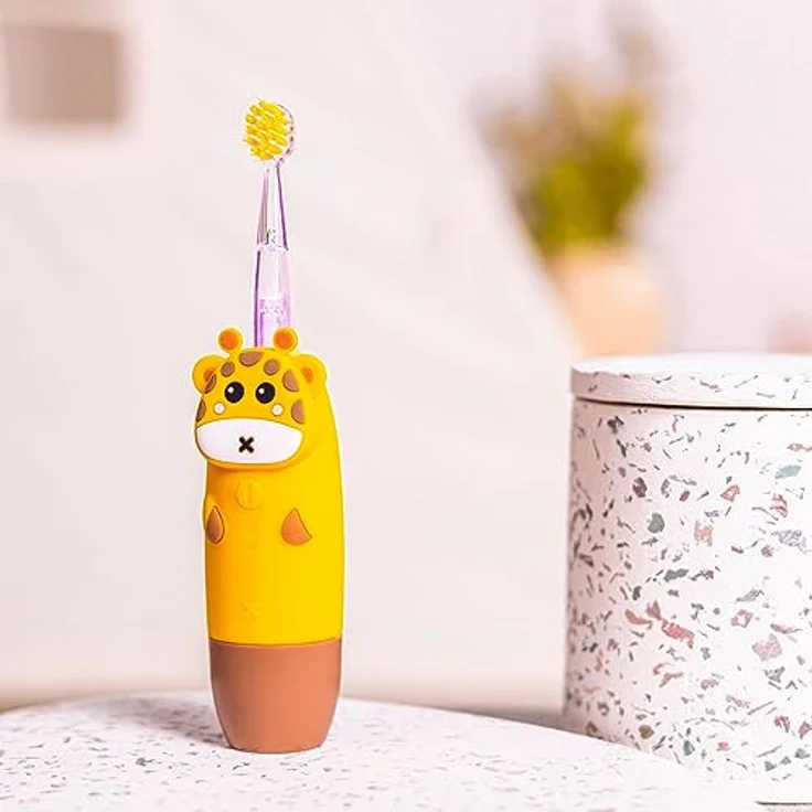 Innogio Elektrische Zahnbürste Sonic Zahnbürste Giraffe gelb, für Kinder von 2 bis 12 Jahren mit 2-Minuten-Timer – Bild 7
