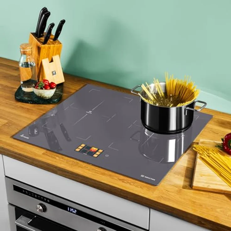KKT KOLBE IND5905TFT Induktionskochfeld 60 cm Autark, 7,2 kW, 4 Zonen, 2 Flexzonen, TFT-Touchdisplay, Rahmenlos, Schnellaufheizung, BBQ-Funktion – Bild 4
