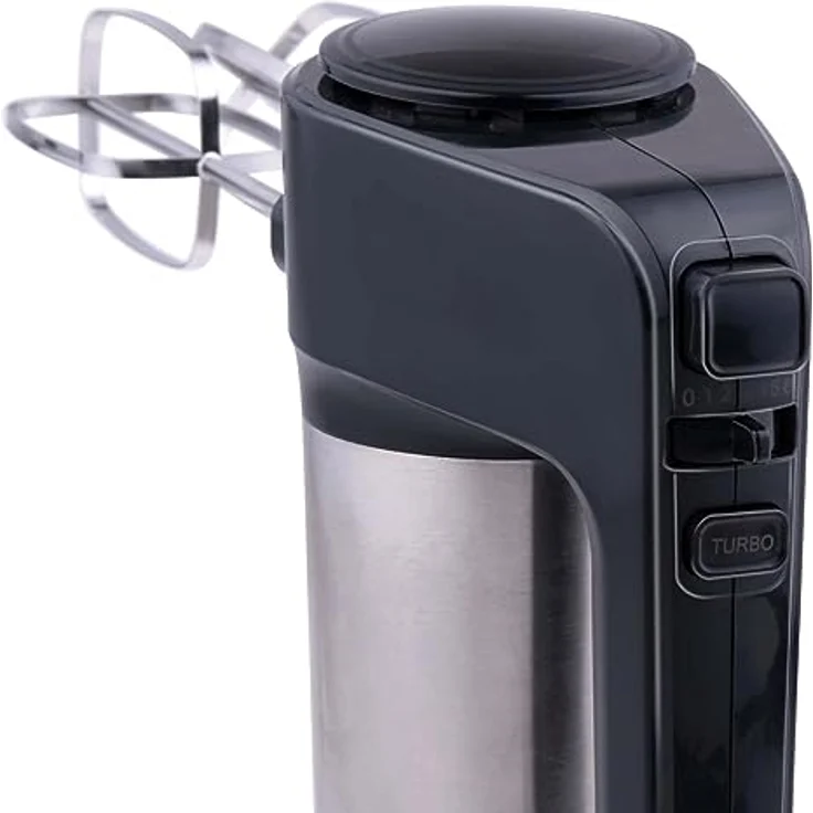 alpina Handmixer 400W, 230V, mit ergonomischem Design, Schwarz/Silber, vielseitige Geschwindigkeitseinstellungen und hochwertige Aufsätze – Bild 3