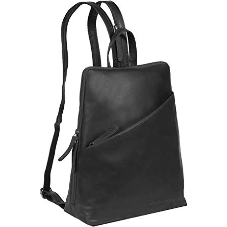 The Chesterfield Brand Wax Pull Up Daypack, Leder Rucksack 34 cm, schwarz – Bild 1
