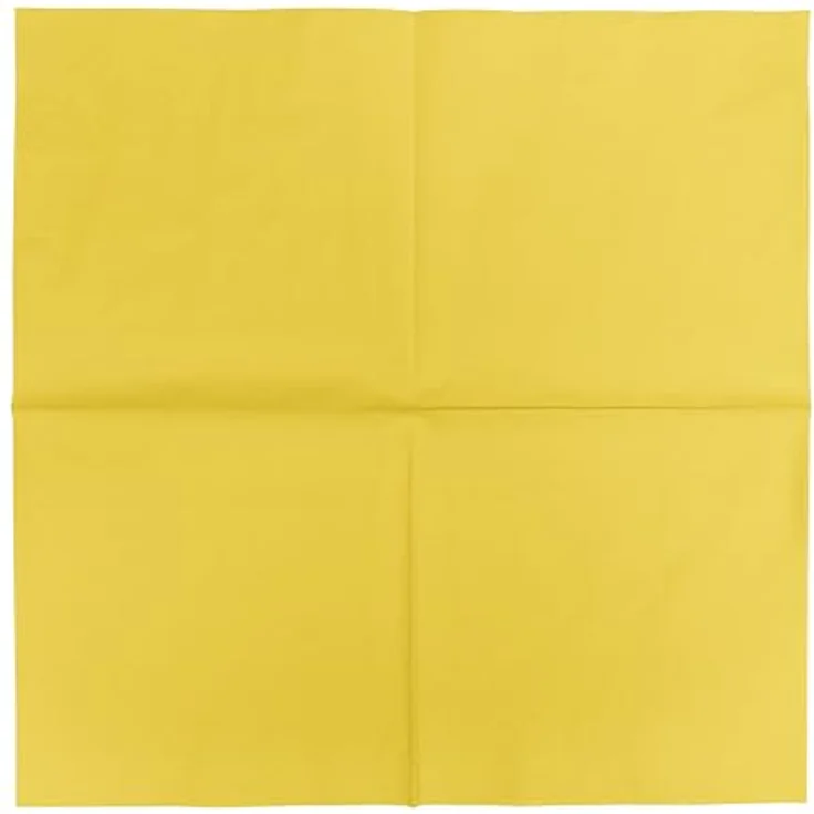 HEKU 100 einfarbige Servietten, 3-lagig, 33x33cm, hoch saugfähig, 5er-Packung, gelb – Bild 4