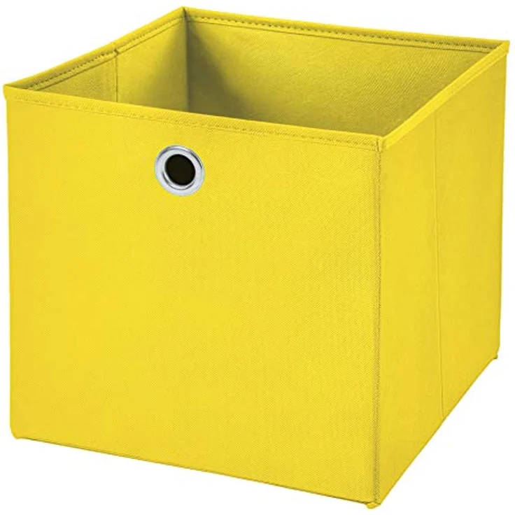 1 Stück Faltbox Gelb 28 x 28 x 28 cm Aufbewahrungsbox faltbar – Bild 1