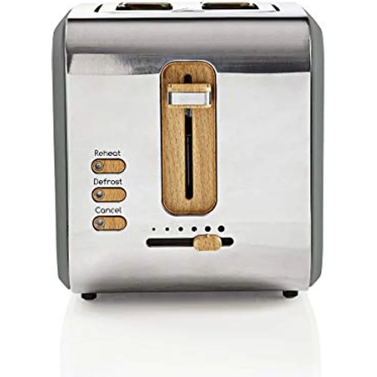 Nedis Toaster, 2 breite Öffnungen, Soft-Touch, grau – Bild 5