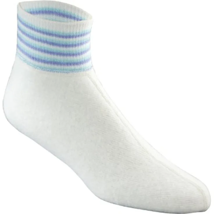 Bettschuhe/ Fußwärmer/Bettdinger 40% Angora 30% Gr.L weiss/gestreift lila - Preisvergleich