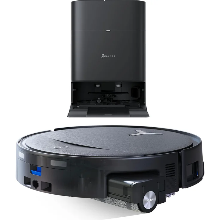 ECOVACS DEEBOT T80S OMNI, Saug- und Wischroboter mit 24.800 Pa Saugkraft, OZMO ROLLER 2.0 und ZeroTangle 3.0 Technologie, schwarz
