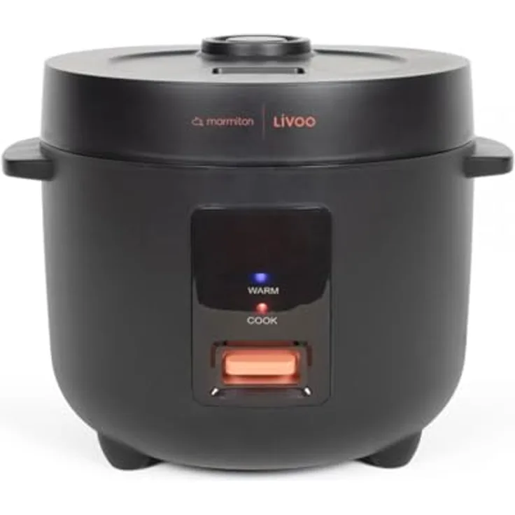 LIVOO DOC299, 1,8 l Reiskocher mit 700 W Leistung, Warmhaltefunktion und Antihaftschüssel, inkl. Messschüssel und Dampfkorb