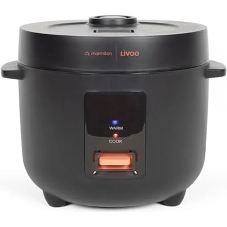 LIVOO DOC299, 1,8 l Reiskocher mit 700 W Leistung, Warmhaltefunktion und Antihaftschüssel, inkl. Messschüssel und Dampfkorb – Bild 1