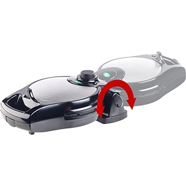 Rosenstein & Söhne NX7714-944 Waffeleisen, 875W, schwarz, silber – Bild 3