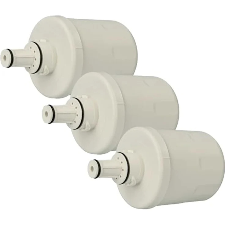 vhbw 3x Wasserfilter Filterkartusche, kompatibel mit Samsung RS21KPSV1, RS21KNSM, RS21KPSM, RS21KGRS1, RS21KLSN, RS21KGNS, RS21KCSM, weiß, 1892 l Filterleistung, 6 Monate Nutzungsdauer – Bild 1