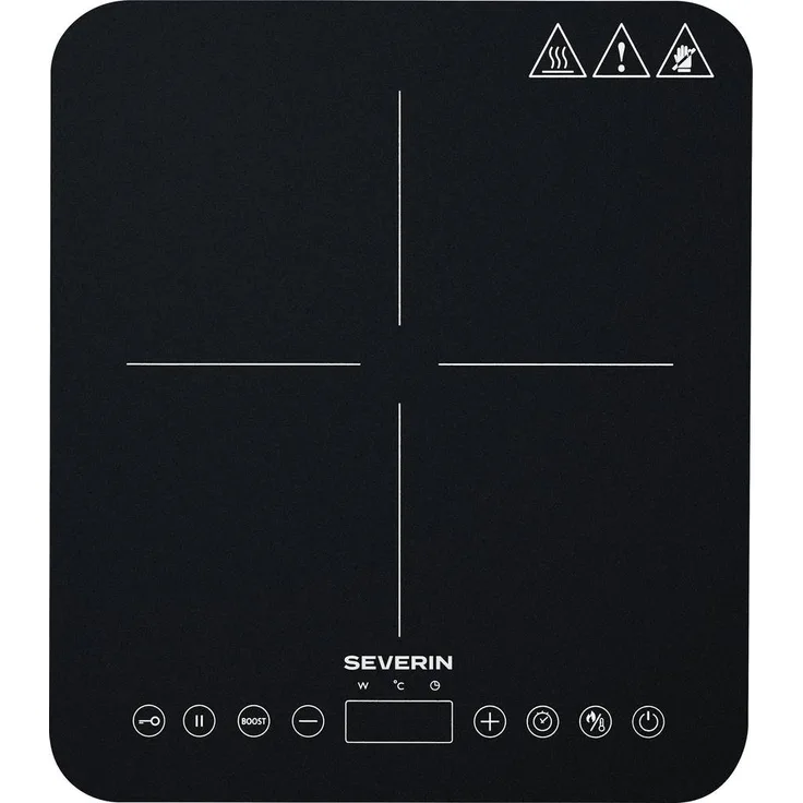 Severin 1025 Induktionsplatte, Glaskeramik-Kochfeld mit 10 Leistungsstufen und präziser Temperaturregelung von 60 bis 240 °C