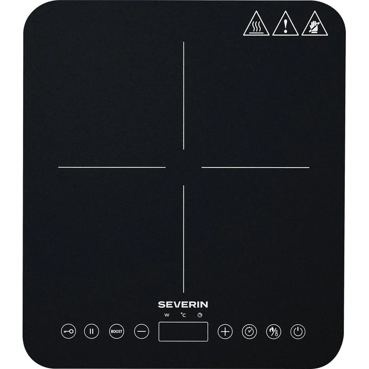 Severin 1025 Induktionsplatte, Glaskeramik-Kochfeld mit 10 Leistungsstufen und präziser Temperaturregelung von 60 bis 240 °C