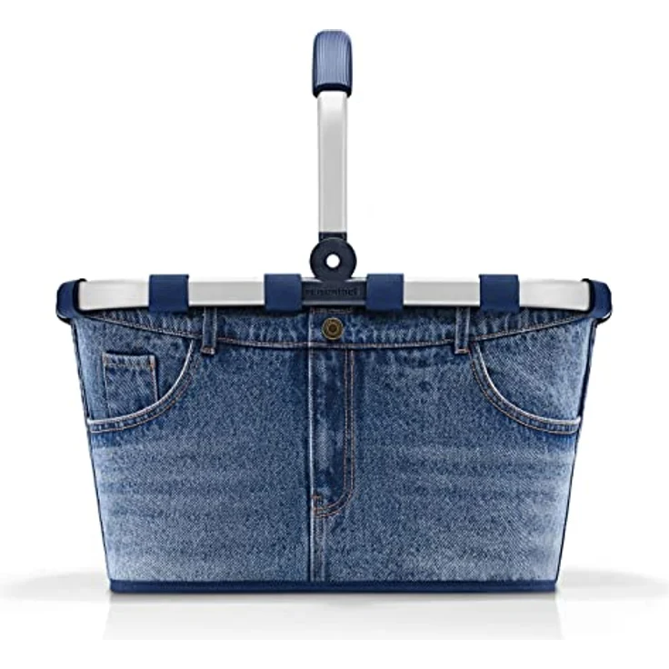 reisenthel carrybag Jeans 2, Stabiler Einkaufskorb mit 22 l Volumen, wasserabweisendem Design und praktischer Innentasche – Bild 1